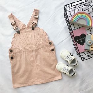 Lente herfst kinderen broek baby overalls baby girl jumpsuit Roze shell vorm mooie meisjes jumpsuit baby kleding