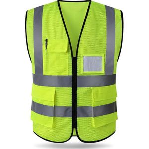 Reflecterende vest bouw grond mesh fluorescerende vest kleding verkeersveiligheid beschermende jas