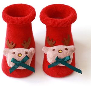 Kerst Winter Zachte Katoenen Baby Sokken Leuke Kerstman Patroon Baby Jongens Meisjes Sokken Dikke Warm Anti-Slip Vloer sokken