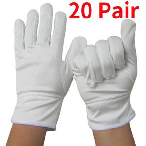 Witte Katoenen Werkhandschoenen Voor Droge Handen Handling Film Sieraden Handschoenen Ceremoniële Inspectie Handschoenen Huishouden Outdoor Sport Handschoenen