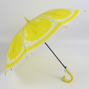 YADA Transparante PVC Watermeloen Fruit Paraplu Voor Jongens Meisjes Clear Lange Paraplu Kid Gebogen Handvat DIY Paraplu YS714