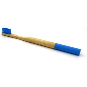 Ronde handvat bamboe tandenborstel kleur haren set voor volwassenen en kinderen