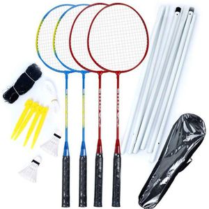 19 Stuks Badminton Racket Set Tennis Game Spelen Outdoor Training Sportartikelen Badminton Combo Set Voor Volwassen Kinderen