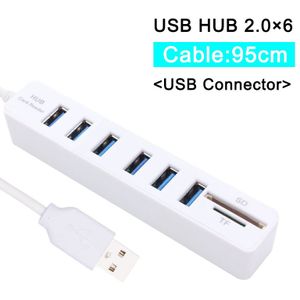 Usb Hub 3.0 2.0 Usb C Hub Multi Splitter Hoge Snelheid Tf Sd Kaartlezer 3/6 Poorten Hub Adapter Hab combo All In One Voor Pc Laptop