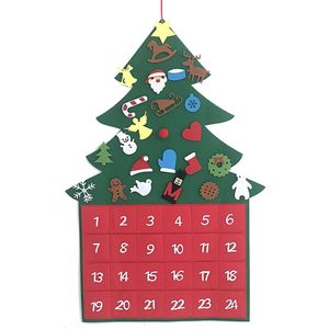 Kalender Kerstboom Vilt Kerst Diy Hanger Kerst Decoratie Kalender Voelde Kerstboom Adventskalender