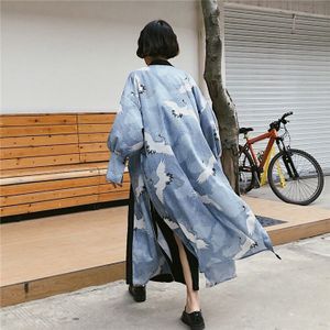 Vintage Vrouwen Kimono Tops Zomer Print Unisex Chiffon Zonnebrandcrème Losse Streetwear Japanse Stijl Yukata Haori Vest Shirt