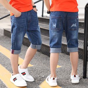 Stijl Zomer Casual Jongens Shorts Kinderen Katoenen Denim Losse Korte Broek 4 5 6 7 8 9 10 11 12 13 Jr Jongens Zomer Kleding