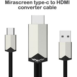 Kabel Tv Stick Type -C Projector Usb C Hdtv 4K Ultra Hd Chromebook Mirascreen 2M Video Kabels voor Macbook Huawei Mate 10 Android