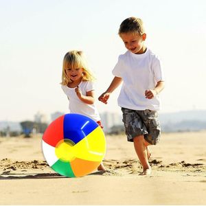 15/23/30/36/40 Cm Opblaasbare Strandbal Pvc Water Ballonnen Zomer Outdoor Zwemmen Strand speelgoed Voor Kinderen Regenboog-Kleur Bal N1S7