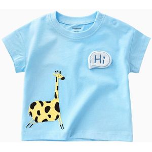 Leuke Giraf 100% Katoen Baby T-shirts Gezellige Zachte Babykleding Baby Meisje Baby Boy T-shirts