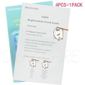 4Pcs (1Pack) sonic Elektrische Tandenborstel Heads SR12A.18A Orale Heygiene Schoon Care Tandenborstel Heads S18 S12 S12513 Type 3737 4717
