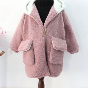 Meisjes Jas Lamsvacht Dikke Lange Jas Jas Kinderen Wollen Jas Baby Meisje Winter Kleding Jas Kinderkleding 3-8 jaar
