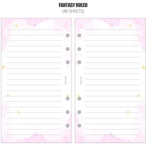 MyPretties Fantasy Regeerde Vullingen A5 A6 Notebook Refill Papers voor 6 Gat Organizer Binder Spiraal Planner 40 Vellen Filler Papers