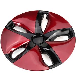 Auto Wieldop Wieldoppen Hub Covers Caps Wheel Wrap 18 Inch Voor Tesla Model 3 Gloss Zwart Rood Carbon Friber grijs