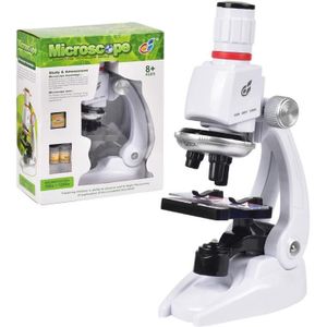 1200X Student Monoculaire Biologische Microscoop Set Led Home School Wetenschap Educatief Voor Kinderen Kind Lab Optische Instrumenten