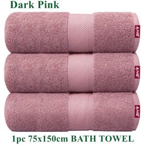 1Pc Wit Hotel Badhanddoek 750G Grote 100% Katoen Badkamer Volwassen Reizen Douche Strandlaken Voor Thuis Hotel roze Bruin Badstof Handdoek