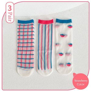 3 Paren/partij Zomer Meisjes Sokken Mooie Dot Bloem Kristal Zijde Kids Socking Kinderen Baby Meisjes Mesh Ademende Elastische Kant Sok