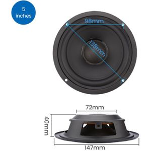 Aiyima 2Pcs Bass Speaker Passieve Radiator 3 4 6.5 8 Inch Woofer Diafragma Radiator Trillingen Membraan Speaker Reparatie Deel