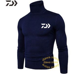 Daiwa Vissen Shirt Mannen Thermische Nek Guard Lente Winter Acryl Solid Vissen Kleding Lange Mouwen Wandelen Outdoor Kleding