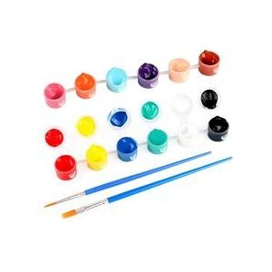 6/12 Kleuren Acrylverf Water Borstel Pigment Set Voor Kleding Textiel Stof Hand Geschilderde Muur Gips Schilderij Tekening