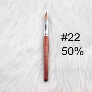 50% Kolinsky Acryl Nail Art Brush Set Builder Gel Borstels Wol Handvat 9 Size Nail Art Gereedschap Drwaing Pen