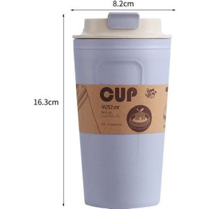 Reizen Koffie Mok Milieuvriendelijke Bamboevezel Koffie Cup Siliconen Ring Deksel Kerstcadeau Mokken 420Ml