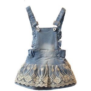 Chumhey 1-5T Zomer Baby Meisjes Kleding Kids Overalls Kant Denim Jarretel Bib Rokken Leuke Peuter Bandjes Rok bebe Kleding 2 3