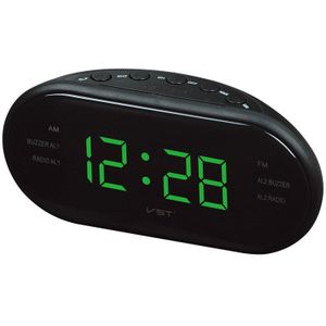 Asypets Mode Moderne Am/Fm Led Klok Radio Elektronische Desktop Wekker Digitale Tafel Klokken Snooze Functie-25