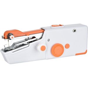 Oranje Mini Hand Naaimachine Draagbare Handwerken Cordless Kleding Huishoudelijke Elektrische Naaimachine Voor Arts Ambachten Naaien