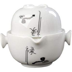 Chinese patroon keramische reizen thee set 1 cup + 1 pot, kopje thee theepot Theewaar theepot waterkoker porselein reizen elegante gaiwan thee cup