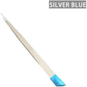 Black Nail Pincet Met Siliconen Drukken Hoofd Voor 3D Sticker Rhinestones Water Sticker Roze Rvs Tweezer Nagels Tool