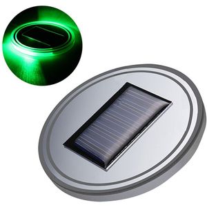 Zonne-energie Led Auto Bekerhouder Mat Pad Drink Fles Coaster Met Licht En Trillingen Sensor Auto Interieur Decoratie