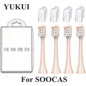 Yukui Vervangende Opzetborstels Voor Xiaomi Soocas X3 Soocare Elektrische Tandenborstel Foodgrade Haren Met Anti-Stofkap