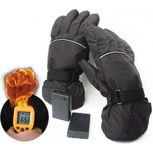 4.5V Elektrische Handschoenen Accubak Voeding Ski Winddicht Katoen Verwarming Handschoenen Vijf Vingers Hand Terug Verwarming