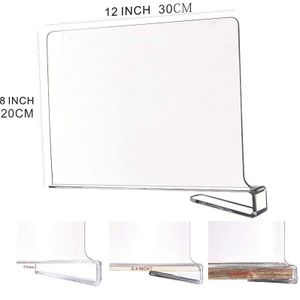 Acryl Plank Verdelers Plank Divider Voor Kasten Met Houten Planken Plank Verdelers Voor Kast Organisatie Kast Plank Divider