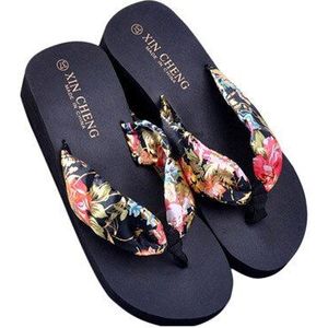 30 Zomer Helling Met Flip-Flops Lint Slippers Bohemian Bloem Strand Casual Mode Dames Slippers Chaussure femme