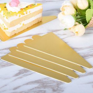50 Stks/set Gouden Ronde Vierkante Cake Boards Non-stick Mousse Papier Mat Cirkel Base Karton Papier Kaas Dessert Cupcake lade Pad