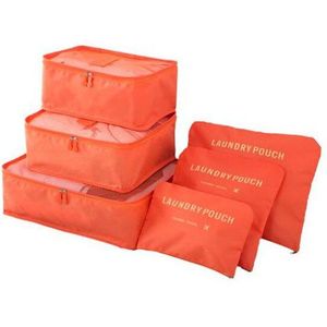 Attra-Yo 6 Stks/set Bagage Verpakking Organisator Set Reizen Mesh Zak Bagage Organizer Verpakking Cosmetische Bag Organizer Kleding
