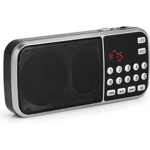 Draagbare Mini Digitale Led Emergency Radio 78-108 Mhz Stereo Fm Radio Hoge Gevoeligheid Noise Cancelling Digitale Tf Card radio