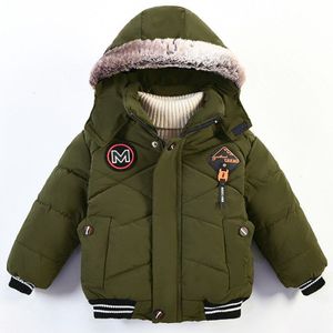 Winter Baby Boy Jassen Donsjack Voor Kinderen Kleding Boy Capuchon Katoenen Jassen Voor Kinderen Bovenkleding 2 3 4 Jaar Oud