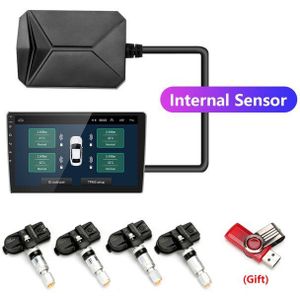 Usb Android Tpms Bandenspanningscontrolesysteem 5V Interne Externe Voor Android Navigatie Auto Radio Display Tpms Alarm Systeem