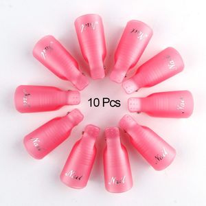 10Pcs Plastic Nail Art Losweken Cap Clip Uv Gel Polish Remover Wraps Nagellak Remover Clips Nail Cleaner ontvetter Art Gereedschap