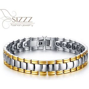 Europese En Amerikaanse Mode Heren Armbanden Rvs Magnetische Armband Gouden Magneet Armband