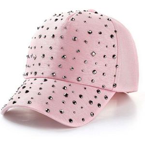 Fs Trendy Strass Baseball Caps Voor Mannen Vrouwen Winter Snapback Hip Hop Gezicht Caps Wit Roze Bone Trucker Hoed pet