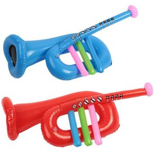 Infatable Trompet Opblaasbare Speelgoed Trompet Speelgoed Simulatie Trompet Pvc Kleurrijke Opblazen Trompet Speelgoed