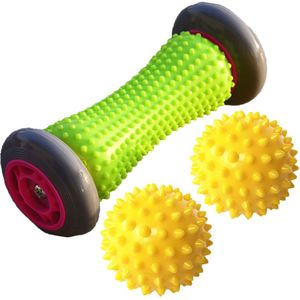 3Pcs Spiky Voet Roller Massage Bal Body Relax Pijnbestrijding Terug Been Massager Set
