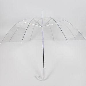 Showersmile Transparante Paraplu Regen Vrouwen Poe Lange Handvat Volwassen Paraplu Clear Doorzichtig Plastic Unisex Parapluie