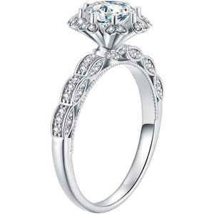 18K Wit Gouden Sieraden Natuurlijke Moissanite Diamond Resizable Ringen Voor Vrouwen Anillos De Onzichtbare Instelling Ringen Sieraden