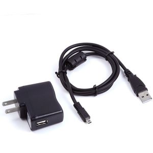 Usb Ac Dc Adapter Camera Batterij Oplader + Pc Cord Voor Nikon Coolpix S3100
