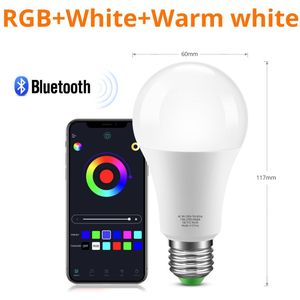 Smart E27 LED RGB RGBW RGBWW Magic light Bulb lamp 5W 10W 15W 110 V-220 V LED Spotlight + Ir-afstandsbediening of Bluetooth 4.0 APP Controle